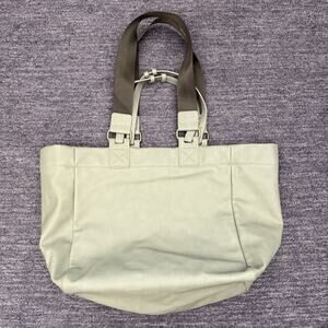 Free People Ventura Vegan Tote Bag Large Green Slouchy Office Career School Work